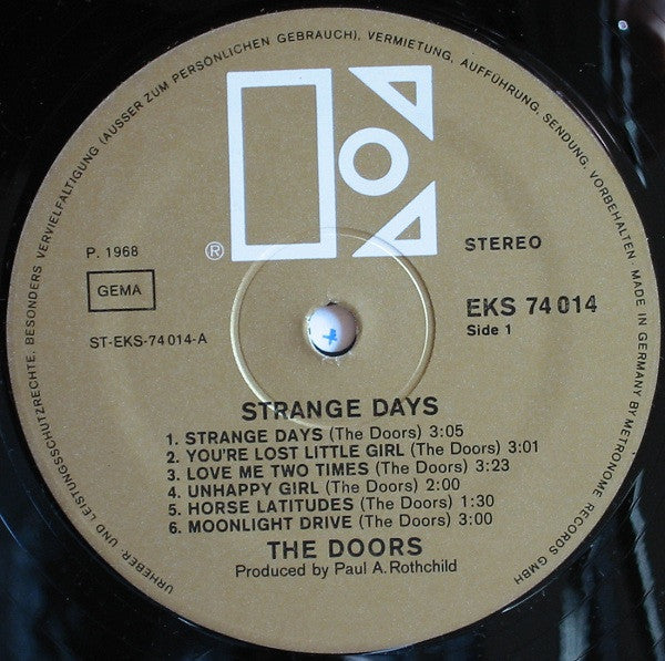 The Doors : Strange Days (LP, Album, RE, RP)
