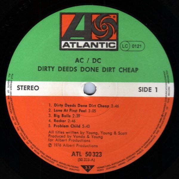 AC/DC : Dirty Deeds Done Dirt Cheap (LP, Album, RE)