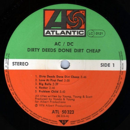 AC/DC : Dirty Deeds Done Dirt Cheap (LP, Album, RE)