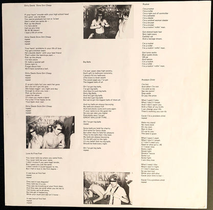 AC/DC : Dirty Deeds Done Dirt Cheap (LP, Album, RE)