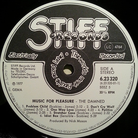 The Damned : Music For Pleasure (LP, Album)