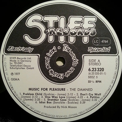 The Damned : Music For Pleasure (LP, Album)