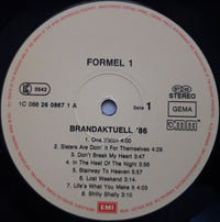 Various : Formel Eins - Brandaktuell '86 (LP, Comp, DMM)
