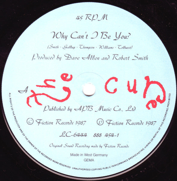 The Cure : Why Can't I Be You? (12" Remix) (12", Single)