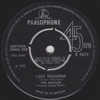 The Beatles : Lady Madonna (7", Single, Mono, 4 P)