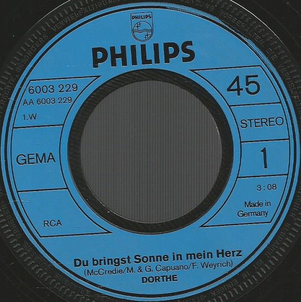 Dorthe Kollo : Du Bringst Sonne In Mein Herz (Love Sweet Love) (7", Single)