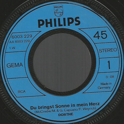 Dorthe Kollo : Du Bringst Sonne In Mein Herz (Love Sweet Love) (7", Single)