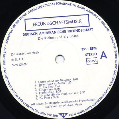 Deutsch Amerikanische Freundschaft : Die Kleinen Und Die Bösen (LP, Album)