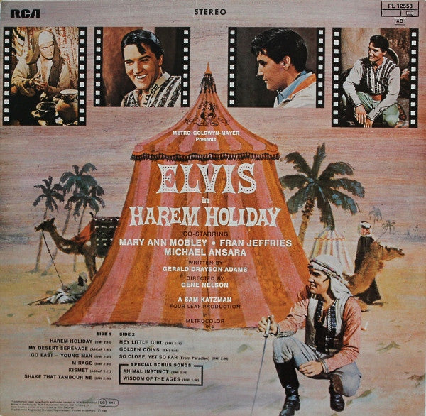 Elvis Presley : Harem Holiday (LP, Album, RE)