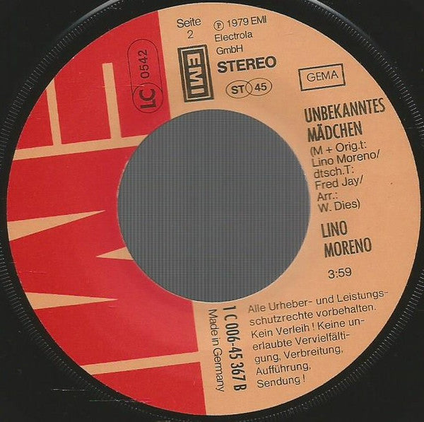 Lino Moreno : Mandy (7", Single)