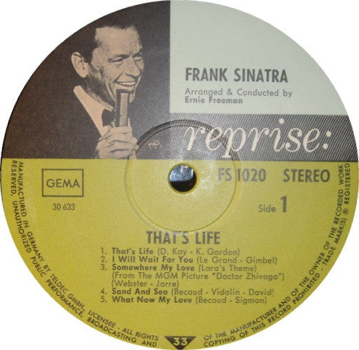 Frank Sinatra : That's Life (LP, Album)