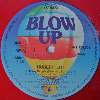 Hubert Kah : So Many People (Remix) (12", Maxi, Red)