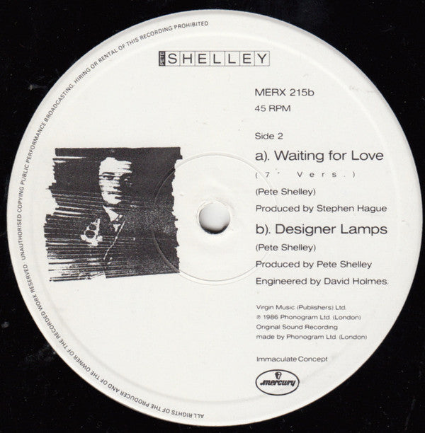 Pete Shelley : Waiting For Love (12")