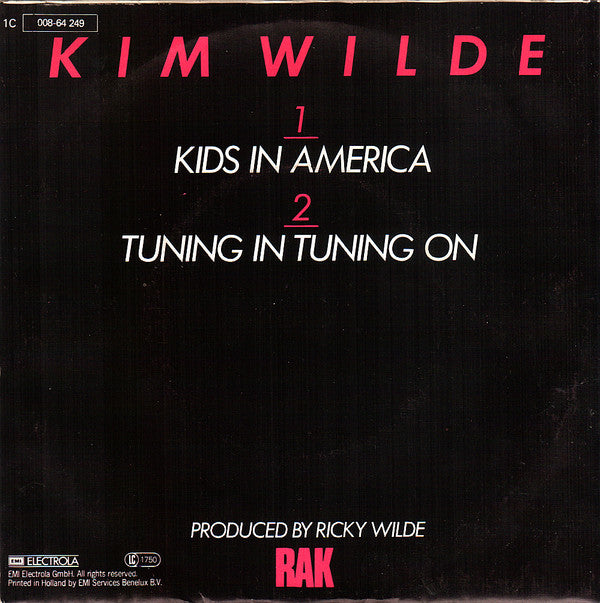 Kim Wilde : Kids In America (7", Single)