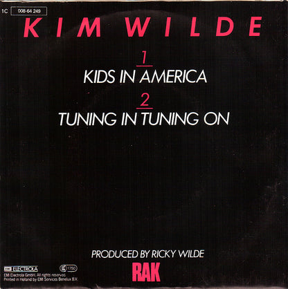 Kim Wilde : Kids In America (7", Single)