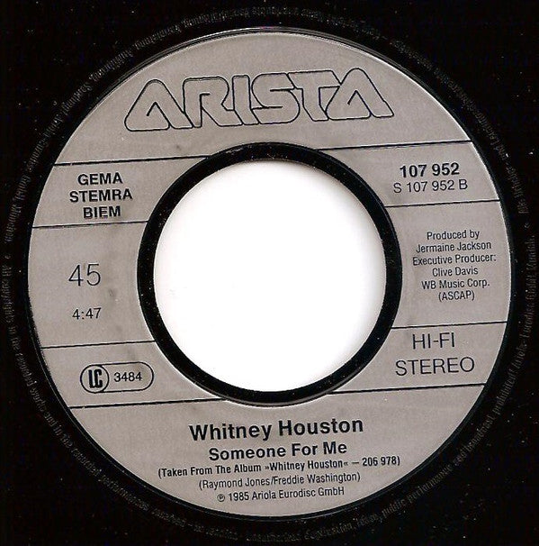 Whitney* : How Will I Know (7", Single, RP)