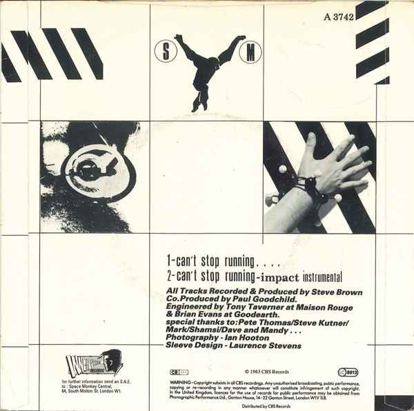 Space Monkey (3) : Can't Stop Running.... (7", Single)