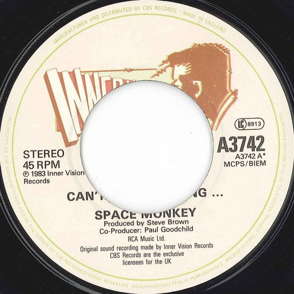 Space Monkey (3) : Can't Stop Running.... (7", Single)