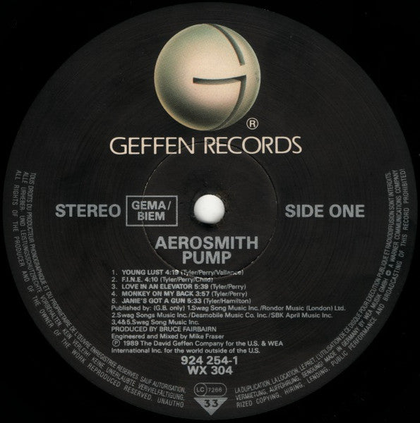 Aerosmith : Pump (LP, Album)
