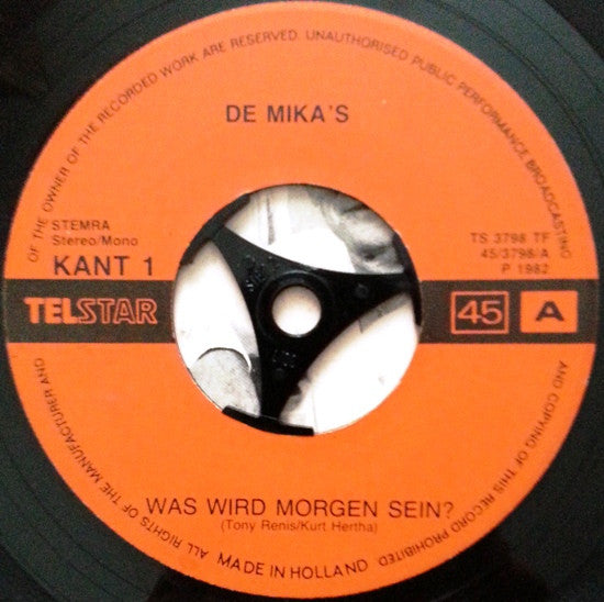 De Mika's : Was Wird Morgen Sein? / Aloha Oe (7", Single)