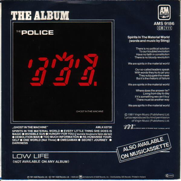 The Police : Spirits In The Material World (7", Single)