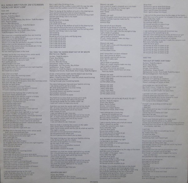 Meat Loaf : Bat Out Of Hell (LP, Album, Pri)