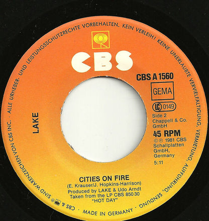 Lake (2) : Band At The Top (7", Single)