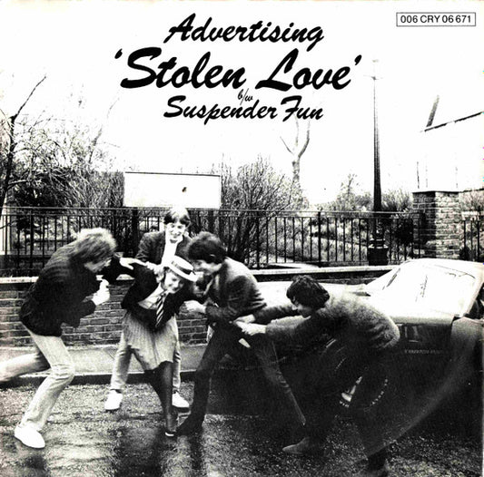 Advertising : Stolen Love / Suspender Fun (7", Single)