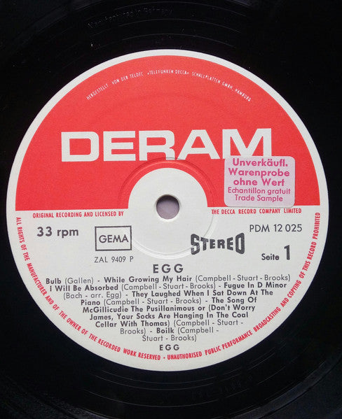 Egg (2) : Egg (LP, Album)