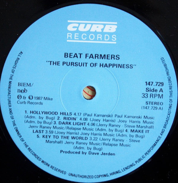 Beat Farmers* : The Pursuit Of Happiness (LP, Album)