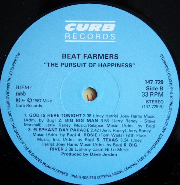 Beat Farmers* : The Pursuit Of Happiness (LP, Album)