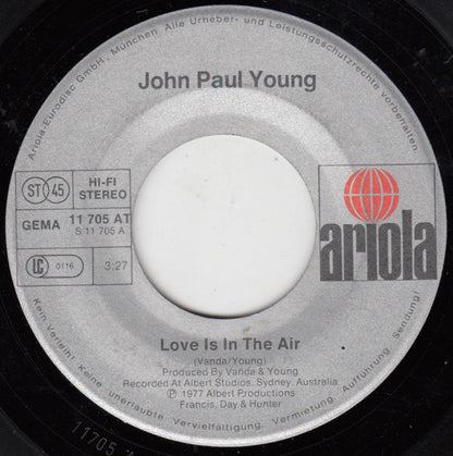 John Paul Young : Love Is In The Air (7", Single, Son)