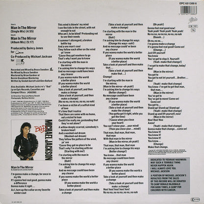 Michael Jackson : Man In The Mirror (12", Maxi)