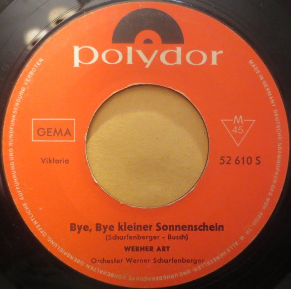Werner Art : Baby Come Home (7", Single, Mono)