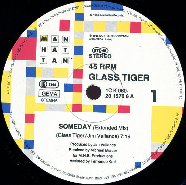 Glass Tiger : Someday  (12", Maxi)