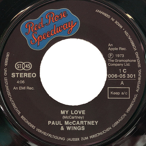 Paul McCartney & Wings* : My Love / The Mess (7", Single)