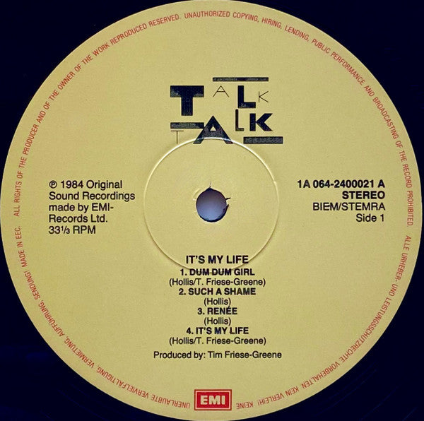 Talk Talk : It's My Life (LP, Album, No )