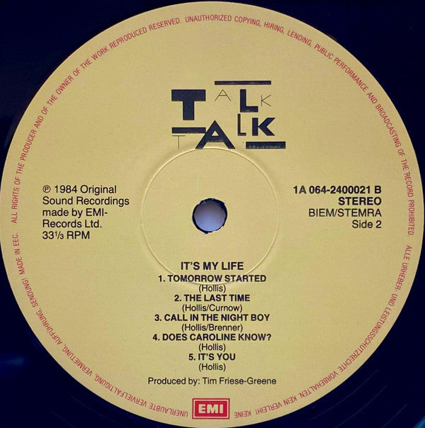 Talk Talk : It's My Life (LP, Album, No )