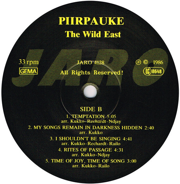 Piirpauke : The Wild East (LP, Album)
