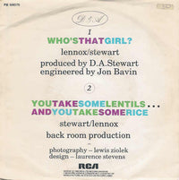 Eurythmics : Who's That Girl? (7", Single)