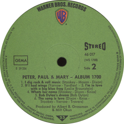 Peter, Paul And Mary* : Album 1700 (LP, Album, RE)