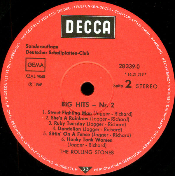 The Rolling Stones : Big Hits 2 (LP, Comp, Club)