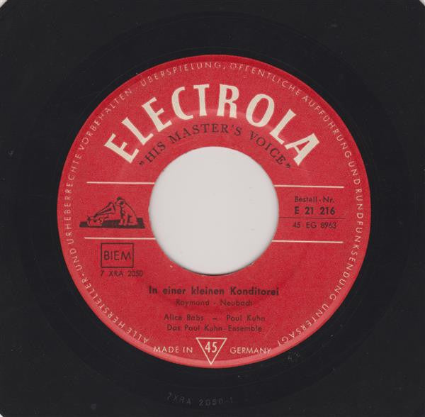 Alice Babs & Paul Kuhn : In Einer Kleinen Konditorei (7")