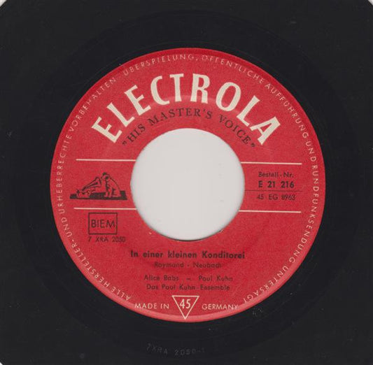 Alice Babs & Paul Kuhn : In Einer Kleinen Konditorei (7")