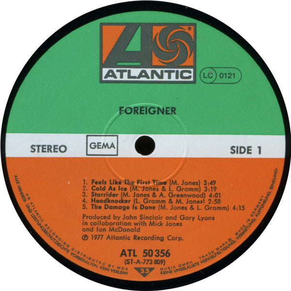 Foreigner : Foreigner (LP, Album, TEL)