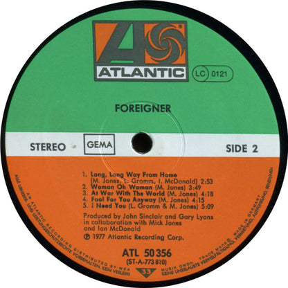 Foreigner : Foreigner (LP, Album, TEL)