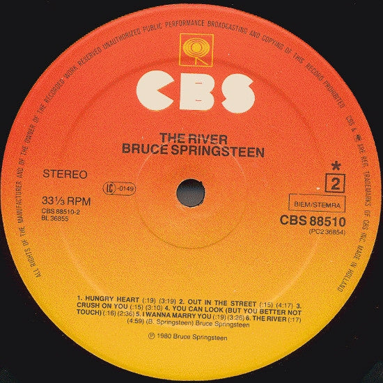 Bruce Springsteen : The River (2xLP, Album, M/Print)