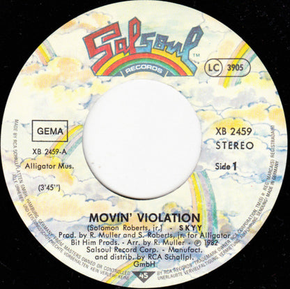 Skyy : Movin' Violation (7", Single)