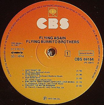 The Flying Burrito Bros : Flying Again (LP, Album)
