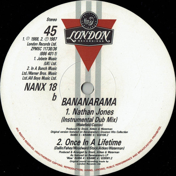 Bananarama : Nathan Jones (12", Single, Dis)